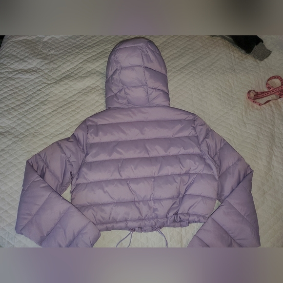 Zara lilac cropped puffer jacket - Picture 4 of 14